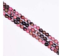 Asingeloo Rhodonite Steinperlen für Schmuckherstellung runde lose Abstandsperlen für Heimwerkerhandwerk (10mm,Rhodonite Edelstein)