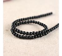 Asingeloo Verre Perles en Pierre pour la confection de bijoux en verre rond Perles Intercalaires pour bracelet DIY 6 mm 8 mm 10 mm 8mm noir