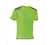 Asioka 182/17n T-Shirt Technique Unisexe Court Mixte Enfant, Verde Flúor/Marengo, 12-14