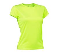 Asioka 356/16 T-Shirt Technique à Manches Courtes Femmes XL Jaune Fluo