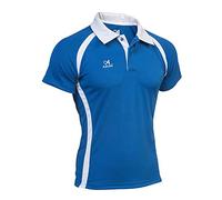 ASIOKA Rome Chemise Polo, Bleu Roi/Blanc, XL Homme