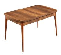 Asir Group Barok Table à Manger Extensible | 100% MÉLAMINE | Noyer