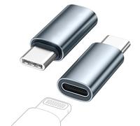 ASIRYVA Lot de 2 Adaptateurs Lightning Jack vers USB C, Embout Adaptateur Chargeur iPhone vers USB C Charge Rapide pour iPhone 15 Pro Max Plus, iPad Air, Samsung, Transfert de Données