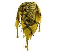 Asita Shemagh Écharpe arabe 100 % coton, moutarde, M