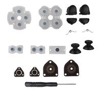 Asiv Bouton Manette PS4 L1 R1 L2 R2 Trigger Boutons + 2 Ressorts + 2 Joystick Pouce Bâtons + 1 Caoutchouc Conductive Bouton Pads + 1 Tournevis, Pièces de Rechange pour PS4 Manette