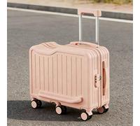 Asiwnshw Bagage Cabine homologué par Les compagnies aériennes Valise Cabine Rigide avec Porte-gobelet rétractable Valise-Porteur pour Enfants à 6 Roues pivotantes idéale pour Les Voyages(Pink,20in)