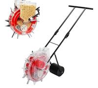 Asiwnshw Semoir à Rouleaux à poussée Manuelle Semoir Manuel Semoir à rangées à conducteur Marchant Semoir à rangées, semis à Rouleaux et applicateur d'engrais(10 Nozzles)