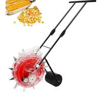 Asiwnshw Semoir de Jardin, épandeur de semoir Manuel, semoir portatif et applicateur d'engrais, semoir à Rouleaux à poussée Manuelle, semoir à poussée de précision pour Jardin(6 Mouths)