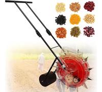 Asiwnshw Semoir de Jardin, semoir Manuel, Rouleau à Pousser à la Main, applicateur d'engrais et de semis, semoir à maïs, semoir à Rangs, semoir pour soja, arachide, maïs, Coton, soja(9 Mouths)