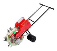 Asiwnshw Semoir Manuel de Jardin à poussée Manuelle, épandeur de semences, semis à Rouleaux et applicateur d'engrais, semoir à rangées pour soja, arachide, maïs, Coton, soja(7 Mouths)