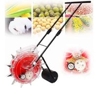 Asiwnshw Semoir Manuel et applicateur d'engrais, semoir à graines, semoir à Pousser pour Jardin, semoir à Main Portable pour la Plantation de maïs, de Coton, de soja, d'arachide(6 Mouths)