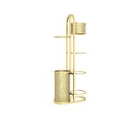 Asiwnshw Support de Stockage de balles de Basket-Ball Portable, Support de Stockage d'équipement de Sport de Balle avec paniers, Support Organisateur d'équipement athlétique(Gold,Small)