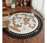 Asiwnshw Tapis Chauffant Rond d'intérieur, Tapis Chauffant électrique