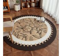 Asiwnshw Tapis Chauffant Rond d'intérieur, Tapis Chauffant électrique