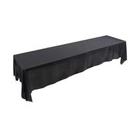 Asixx Nappe Rectangulaire, 149 x 322cm Nappe de Table Antitache en Polyester pour Fête, Banquet, Dîner, Restaurant et Mariage(Noir)