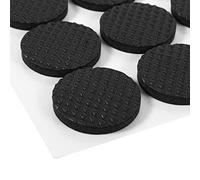 Asixx Patin de Meuble Antidérapant, Coussinets pour Meubles en Caoutchouc, Protecteur Auto-adhésif, Rond et Noir pour Pieds des Chaises et des Tables [Lot de 30]