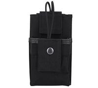 Asixx Support de Radio, Pochette pour Radio série Tactique ou Sac en Nylon, étui de Poche pour Le Gilet, la Ceinture ou Le Sac Molle, tenez de Petits appareils tels Que téléphone, GPS(Noir)