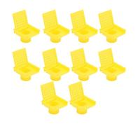 Asixxsix 10 Pièces Portes D'entrée de Ruche D'abeille, Fenêtre de Ventilation de Portes D'entrée de Boîte de Nuc de Ruche D'abeille en Plastique, Outils D'apiculture de Réducteur (YELLOW)