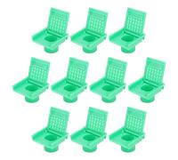 Asixxsix 10 Pièces Portes D'entrée de Ruche D'abeille, Fenêtre de Ventilation de Portes D'entrée de Boîte de Nuc de Ruche D'abeille en Plastique, Outils D'apiculture de Réducteur (GREEN)