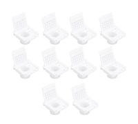 Asixxsix 10 Pièces Portes D'entrée de Ruche D'abeille, Fenêtre de Ventilation de Portes D'entrée de Boîte de Nuc de Ruche D'abeille en Plastique, Outils D'apiculture de Réducteur (WHITE)