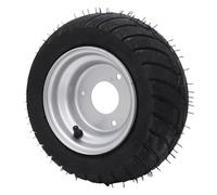 Asixxsix 13x5,00-6 13/5,00-6 Pneus VTT, Pneus UTV en Caoutchouc avec Bord de Roue de 6 Pouces 3 Boulon, Pneu Antidérapant et Assemblage de Roues pour ATV Quadr Hors Route Go Golfs