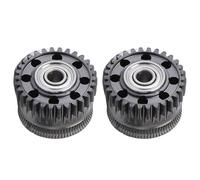Asixxsix 2 pièces d'engrenage d'extrudeuse K2 Plus, 0,63 x 0,37 pouces Kit d'engrenages d'extrudeuse tout métal K2 Plus avec revêtement DLC, pour imprimantes 3D CrealityK2 Plus