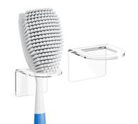 Asixxsix 2 Porte-brosses à Vaisselle, Organisateur de Caddie à évier à Lavabo en Acrylique Transparent avec Autocollants Adhésifs, Porte-brossage de L'organisateur de Rangement de