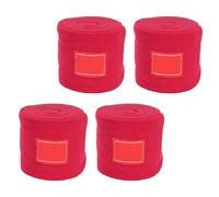 Asixxsix 4 Enveloppements de Jambe de P olo à Cheval de Pack, Protection Contre Les Jambes Enveloppe de P olo Protecteur en Polyester, Longueur de 18,11 Pouces, Largeur de Bandage de (Rouge)