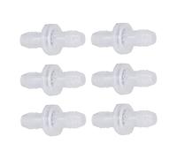 Asixxsix 6 PCS Clapets Anti-Retour, 10 Mm Clapets Anti-Rapet Pumpes à l'air Courantes Anti-Retour en Ligne à 1 Voie en Plastique pour Carburant, Eau, Gaz et Liquide (#1)