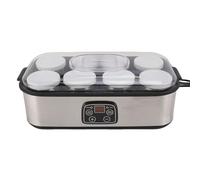 Asixxsix 8 Pots en Verre Maker de Yogourt électrique, LCD Afficher la Machine de Yogourt avec Alarme Sonore de Contrôle du Programme, avec Chauffage à (Plug UE 220V)