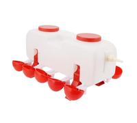 Asixxsix ABREUOR Automatique pour POULETLES, 10 LITERES DE Grande Capacité avec 10 Bols d'eau, Distributeur d'eau Durable pour Poulets, Accessoires Poulaller à Double Rangée.