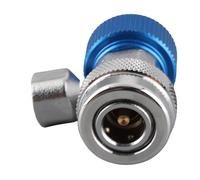 Asixxsix Adaptateur à Déconnexion Rapide R134 Précis pour Systèmes A/C, Insert de Valve D'échappement, Bouchon évasé 1/4" pour Kit de Jauge A/C, Montage Latéral pour R-134A, Fiable et Sûr pour Les