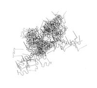 Asixxsix Agrafes de Soudage en Acier Inoxydable argenté de 100mm, 0.8 Pièces, pour la Réparation des Pare-chocs, Agrafes de Style S pour une durabilité Accrue (Type d'onde de détour 0,8 mm 100 pièces)