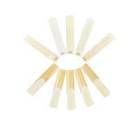 Asixxsix Anches pour saxophone alto, lot de 10 anches professionnelles pour saxophone alto. Sonorité polyvalente. Anches traditionnelles pour saxophone alto avec étui de transport (2.5)