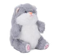 Asixxsix Animal en Peluche de Chat, Jouets en Peluche Mignons pour Animaux de Compagnie, Détails Réalistes, Petits Animaux en, Compagnons Intemporels, Pués en Douces (Gray)