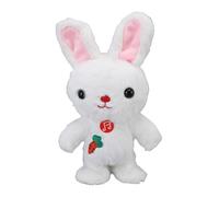 Asixxsix Animal en Peluche Lapin Dansant Parlant, 6,3 X 3,1 X 9,8 Pouces, Jouet de Lapin Chantant animé Musical Interactif Doux, Jouet en Peluche pour Garçons et Filles