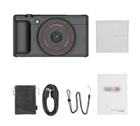 Asixxsix Appareil Photo Numérique 5K, 80MP 16X Zoom 180, écran Rabattable, Caméra de Voyage à Stabilisation 6 Axes, Caméra avec pour la Photographie Vlog Travel (Black)