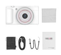 Asixxsix Appareil Photo Numérique 5K, 80MP 16X Zoom 180, écran Rabattable, Caméra de Voyage à Stabilisation 6 Axes, Caméra avec pour la Photographie Vlog Travel (White)