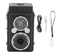 Asixxsix Appareil Photo numérique Vintage à Double Objectif 12 MP, HD 1080p, écran 0,85 Pouce, Batterie 1000 mAh, autofocus Grand Angle, idéal pour Les Voyages.