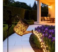 Asixxsix Arrosoir Solaire, Arrosoir à Lumière Solaire avec Décoration de Jardin Féerique, Guirlande Lumineuse Décorative, Lanterne Suspendue étanche, Lumières de Paysage pour (B)