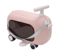 Asixxsix Bagage de Scooter pour Les Tout-Petits, Valise à Pédales Pliantes à 90 Degrés, Grande capacité avec roulettes, capacité de Charge Légère de 25 Kg, Valise pour Enfants (Pink)