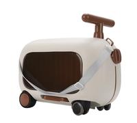Asixxsix Bagage de Scooter pour Les Tout-Petits, Valise à Pédales Pliantes à 90 Degrés, Grande capacité avec roulettes, capacité de Charge Légère de 25 Kg, Valise pour Enfants (Brown)