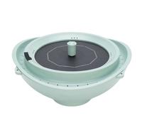Asixxsix Baignoire d'oiseaux Solaires, 2L Capacité de Circulation en Eau Vivante Boueur de Colibri et Mangeur D'oiseau Petit Bol de Fontaine d'eau Solaire Extérieure pour Jardin