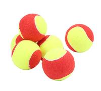 Asixxsix Balles de Tennis pour Enfants, Faible Compression à 50% avec Poids Léger et élasticité Douce pour l'entraînement des Jeunes et Le Jeu du Chien, Lot de 6 en Vrac