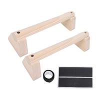 Asixxsix Barres de Pompes en Bois, Barres Parallèles Robustes, Pieds Antidérapants, équipement D'Entraînement à Domicile pour le Sol pour Hommes, Entraînement de Force (30cm)