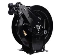 Asixxsix Bobine de Tuyau de Lavage à Pression 4000PSI, Bobine de laveuse électrique en Acier au Carbone avec remontage Automatique du Tuyau et Deux Bras réglables pour Automobile
