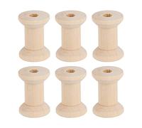 Asixxsix Bobines en Bois de 50 Pièces pour L'artisanat, Bobine de Fil Vide inachevé, Bobines de Ruban en Bois pour le Tissage de Fils, Projets de Bricolage en Bois, Bobines Vides en Bois
