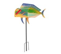 Asixxsix Boîte à Courrier en Métal, Boîte aux Lettres Décorative de Forme de Poisson en Fer, 16.54x11.61 Pouces de Boîtes aux Lettres Extérieures, 3,50x3,23 Pouce Diamètre Intérieur,
