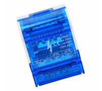 Asixxsix Boîte de Distribution de Bornier sur Rail Din Boîte de Jonction Monophasée Ignifuge avec Couvercle Transparent de Distribution de Bornes 407 pour l'espace de Câblage