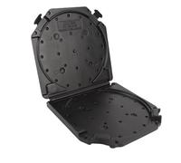 Asixxsix Boîte de Rangement pour bobines de Ruban Audio vides, 7 Pouces, en Plastique, entièrement Ouverte, avec étiquettes, pour Cassettes Audio universelles de 7 Pouces, Portable (Black)